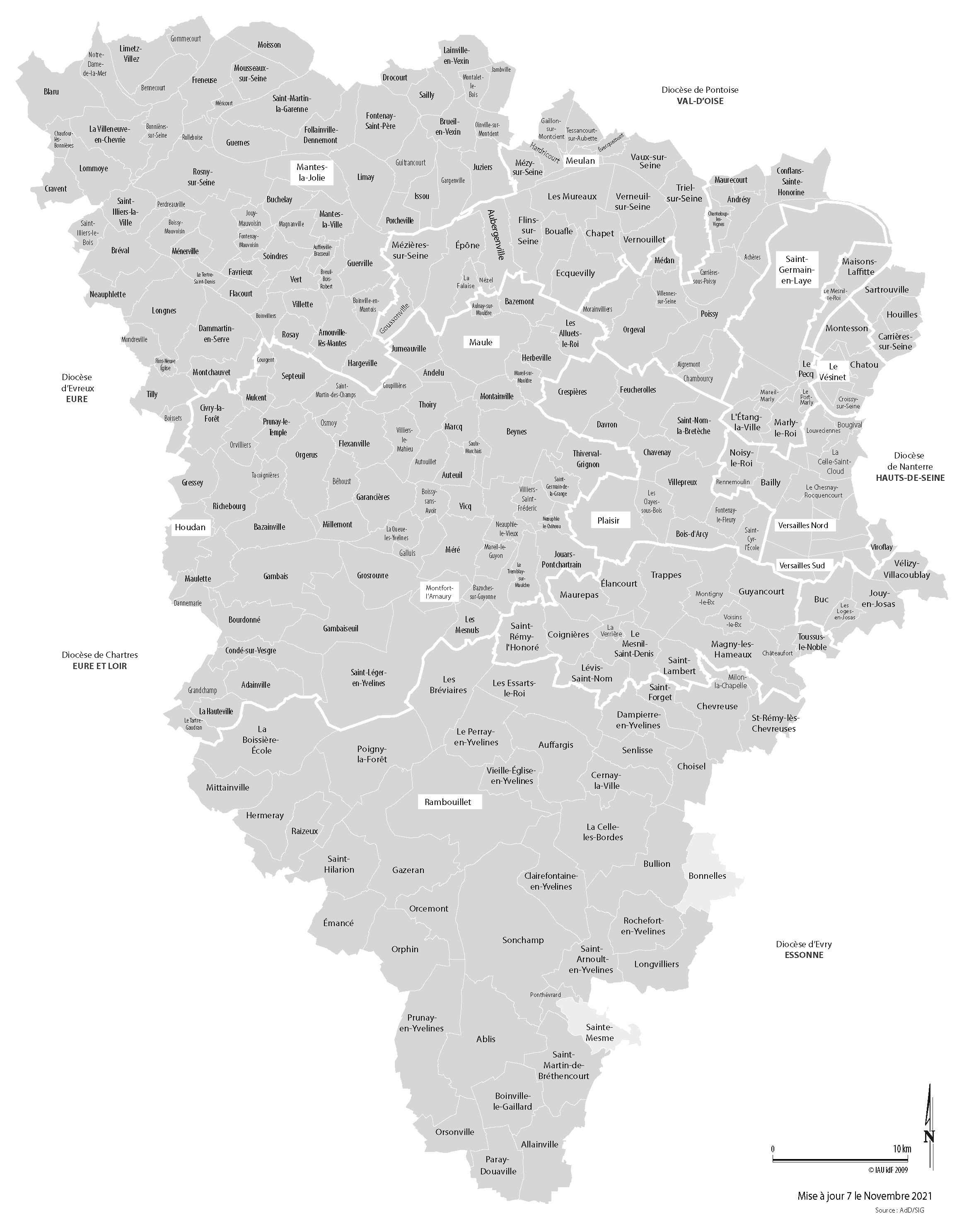 Carte des Yvelines